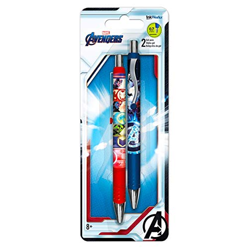 Marvel Avengers Gel Pens 2 Pk Featuring Captain America and Iron Man ...