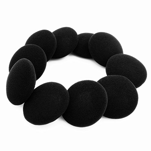 YunYiYi 10 Pairs Black Replacement Earpads Foam Ear Pads Pillow Ear Cushions Covers Cups Repair Parts Compatible with Sony MDR-023 Walkman Headset Headphones