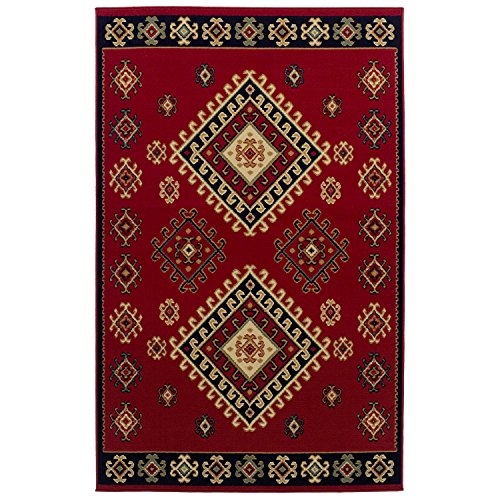 SUPERIOR Traditional Santa Fe Area Rug Collection (8 X10) - Red