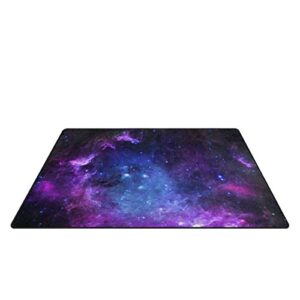 My Little Nest Universe Galaxy Purple Sky Stars Custom Area Rug 20" x 31" Lightweight Modern Floor Mat Non-Slip Indoor Outdoor Decor Soft Carpet for Bedroom Living Dining Room