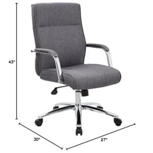 Boss Office Products Modern Executive Conference Chair, Grey