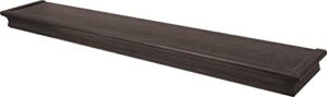 high & mighty 515618 decorative 36" floating shelf holds up to 25lbs, easy tool-free dry wall installation, beveled, retail packaging, espresso