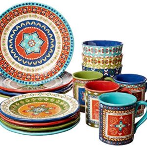 Certified International Monterrey 16 pc. Dinnerware Set, Service for 4, Multicolored