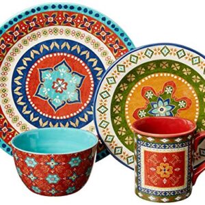 Certified International Monterrey 16 pc. Dinnerware Set, Service for 4, Multicolored