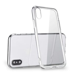 technext020 for iphone xs clear case, shockproof ultra slim fit silicone iphone 10 transparent cover tpu soft gel rubber cover shock resistance protective back bumper for iphone x clear