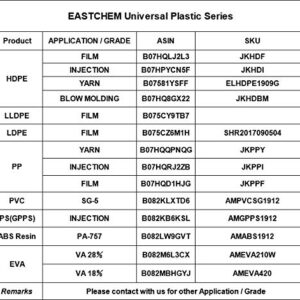 Eastchem® Virgin LDPE Granule,Low Density Polyethylene,Film Grade,CAS:9002-88-4(1 Pound)