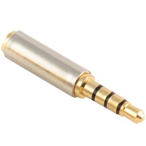 gold 3.5mm male to 2.5mm female stereo audio headphone jack adapter converter