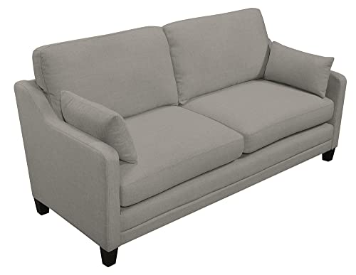Serta Carmina Contemporary Upholstered 75" Living Room Sofa, Modern Couch for Two or Three, High Plush Seat Cushions and Back Pillows, Easy Assembly, Gray