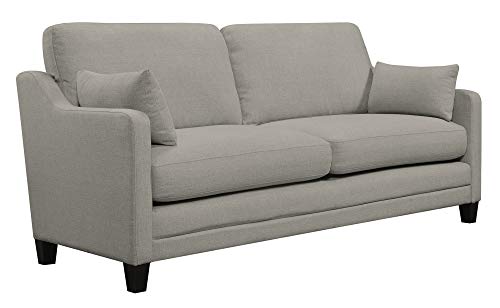 Serta Carmina Contemporary Upholstered 75" Living Room Sofa, Modern Couch for Two or Three, High Plush Seat Cushions and Back Pillows, Easy Assembly, Gray