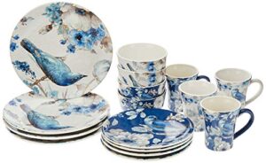 certified international indigold 16 pc. dinnerware set, service for 4, multicolored