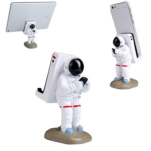 GOODKSSOP Cute Funny Cell Phone Stand, Upgraded Unique Astronaut Style, Durable Resin Material, Universal for iPhone and All Mobile Phones Tablet PC Desktop Holder Desk Mount