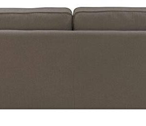 Serta Nina Modern Fabric Upholstery Sofa Collection Padded Shelter Arms, Solid Wood Legs, Couch for Living Room, Track, Ash Gray