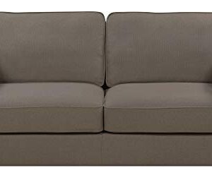 Serta Nina Modern Fabric Upholstery Sofa Collection Padded Shelter Arms, Solid Wood Legs, Couch for Living Room, Track, Ash Gray