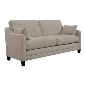 serta carmina contemporary upholstered 75" living room sofa, modern couch for two or three, high plush seat cushions and back pillows, easy assembly, springfield linen