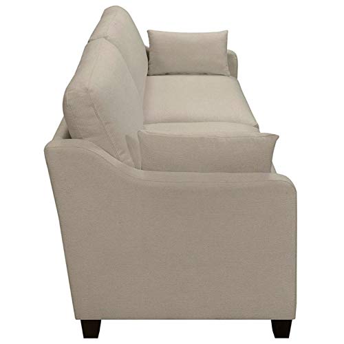 Serta Carmina Contemporary Upholstered 75" Living Room Sofa, Modern Couch for Two or Three, High Plush Seat Cushions and Back Pillows, Easy Assembly, Springfield Linen