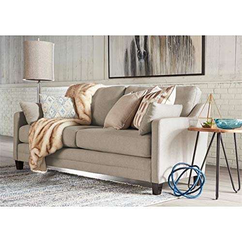 Serta Carmina Contemporary Upholstered 75" Living Room Sofa, Modern Couch for Two or Three, High Plush Seat Cushions and Back Pillows, Easy Assembly, Springfield Linen