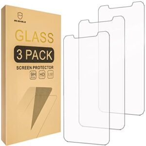 mr.shield [3-pack] designed for iphone 11 pro, iphone x/iphone xs [tempered glass] screen protector [0.3mm ultra thin 9h hardness 2.5d round edge] with lifetime replacement