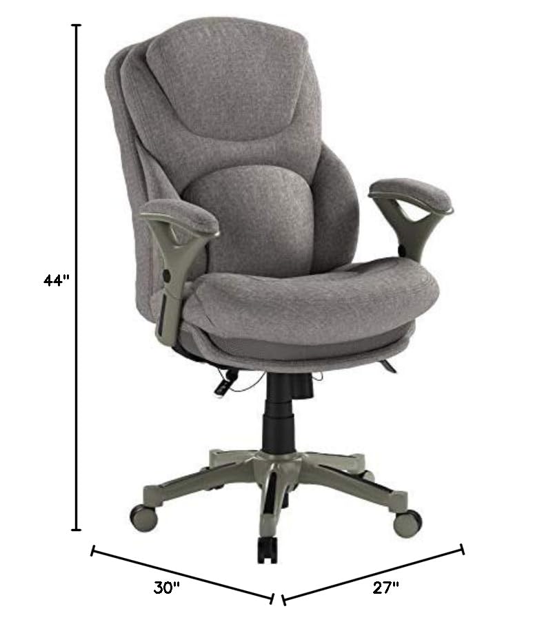 Serta Works Executive Office Chair with Back in Motion Technology, Seamless Light Gray Fabric