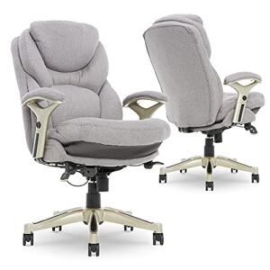 Serta Works Executive Office Chair with Back in Motion Technology, Seamless Light Gray Fabric