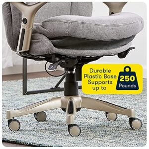 Serta Works Executive Office Chair with Back in Motion Technology, Seamless Light Gray Fabric