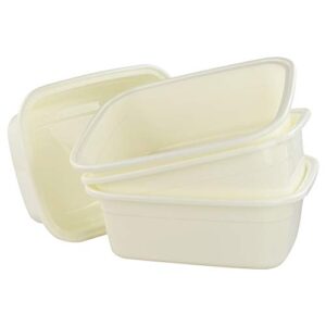 HOMMP 12 Quart Plastic Small Dishpan/Wash Basin, 4-Pack