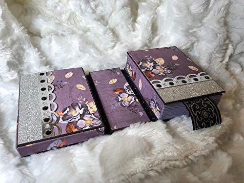 Matty's Crafting Joy Lavender Bliss 12x12 Double Sided Scrapbook Cardstock Paper Pad, 30 Floral Designer Premium Patterned Heavyweight Paper Pack