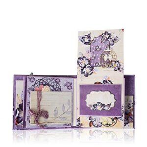 Matty's Crafting Joy Lavender Bliss 12x12 Double Sided Scrapbook Cardstock Paper Pad, 30 Floral Designer Premium Patterned Heavyweight Paper Pack