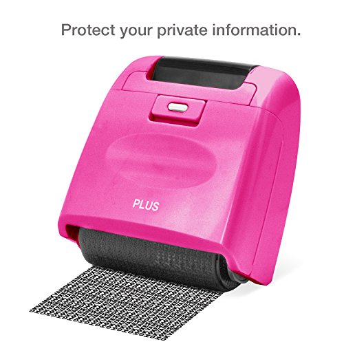 Guard Your ID Security Stamp Pink Wide Roller 2 Piece Kit Blockout Address Cover Faster Alternative to Shredder