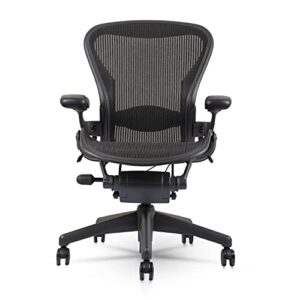 herman miller classic aeron chair - fully adjustable, carpet casters, size b (open box)