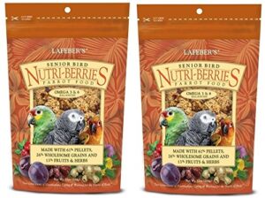 (2 pack) lafebers senior bird nutri-berries bird treat and parrot food