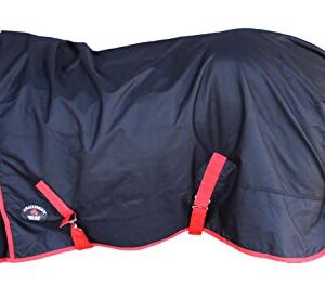 CHALLENGER 72" 1200D Turnout Rain Horse Sheet Light Winter Blanket Black 308G