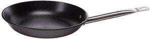 imusa lci-19006 light cast iron pre-seasoned non-stick saute handlessaute pan with stainless steel handles, black, 9.5-inch