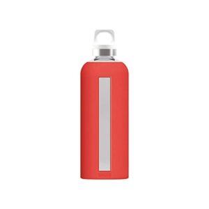 sigg star water bottle with silicone, 29 oz, scarlet