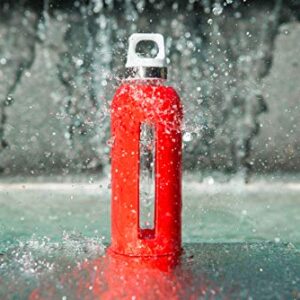 Sigg Star Water Bottle with Silicone, 29 Oz, Scarlet