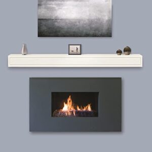 pearl mantels sarah fireplace mantel shelf mdf, 60", white paint