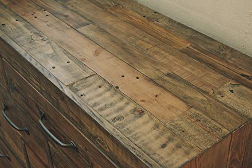 Signature Design by Ashley Sommerford Urban Industrial Butcher Block Style 9 Drawer Dresser, Brown