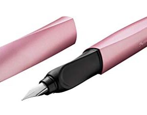 Pelikan Twist Fountain Pen with 1 Ink Cartridge, Medium Nib, Girly Rose, Boxed (806251)