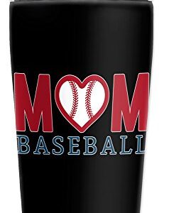 Mugzie 20 Ounce MAX Stainless Steel Travel Mug with Wetsuit Cover - Baseball Mom