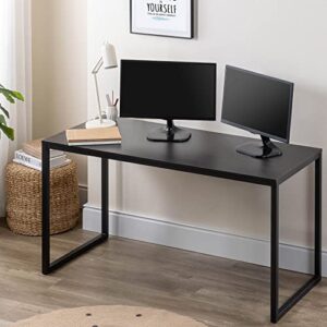 ZINUS Jennifer 55 Inch Black Frame Desk / Computer Workstation / Office Desk / Easy Assembly, Deep Espresso