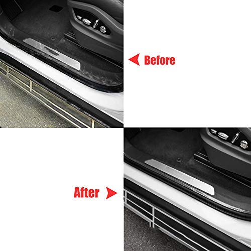 Xotic Tech Door Sill Guard Protection Film Vinyl Sheet Paint Anti-Scratches Clear Universal Protector (Size: 8" x 80")