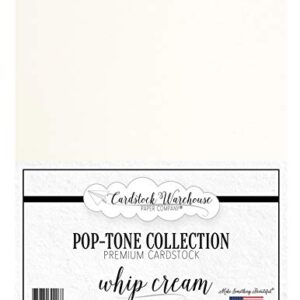 Whip Cream White Cardstock Paper - 8.5 X 11 Inch 65 Lb. Cover -50 Sheets From Cardstock Warehouse