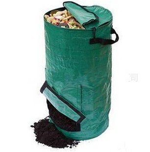 Ez4garden Reuseable Heavy Duty Garden Leaf Waste Bag Yard Compost Bin Composting Fruit Kitchen Waste Fermentation Cali Secrets Growers 150L,Dark Green