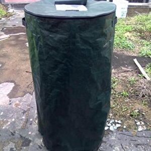 Ez4garden Reuseable Heavy Duty Garden Leaf Waste Bag Yard Compost Bin Composting Fruit Kitchen Waste Fermentation Cali Secrets Growers 150L,Dark Green