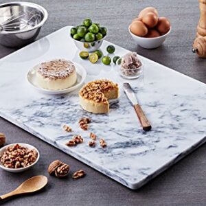 JEmarble Pastry Board 16x20 inch with Non-Slip Rubber Feets for Stability Perfect for Keep the Dough Cool and Chocolate Tempering(Premium Quality)