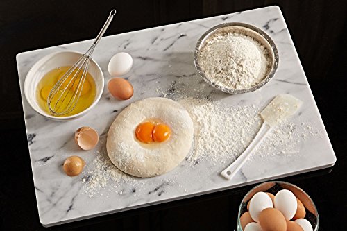 JEmarble Pastry Board 16x20 inch with Non-Slip Rubber Feets for Stability Perfect for Keep the Dough Cool and Chocolate Tempering(Premium Quality)