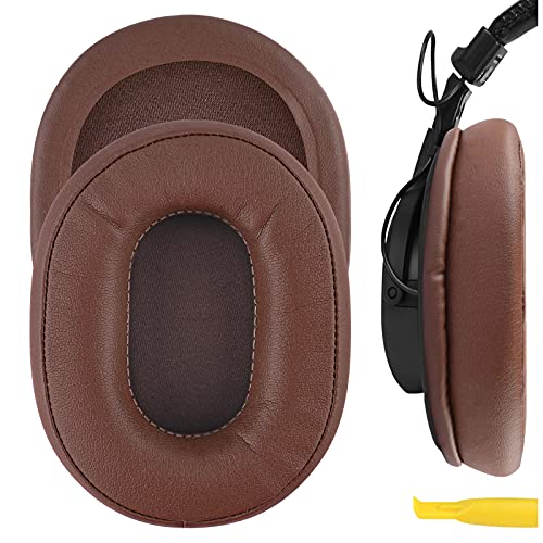 Geekria QuickFit Replacement Ear Pads for Sony MDR-7506, MDR-V6, MDR-CD900ST Headphones Ear Cushions, Headset Earpads, Ear Cups Cover Repair Parts (Brown)