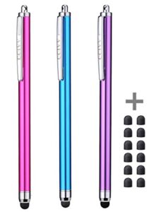 stylus pens for touch screens ipad iphone kindle fire (pink/purple/aqua blue)