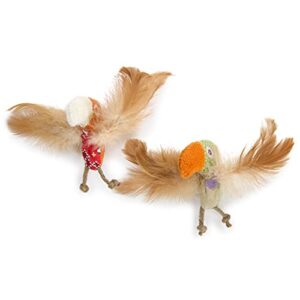 petlinks (2 count) happynip love birds cat toys, contains silvervine & catnip - multi color, 2 count
