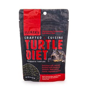 fluker's crafted cuisine diet - aquatic turtle food, made with crickets, mealworms, real fruits & veggies, 6.75oz