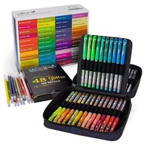 colorit gel pens for adult coloring books 96 pack - 48 premium quality gel pens and gel markers for adult coloring with 48 matching refills (96 count gel pens)